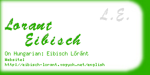lorant eibisch business card